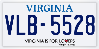 VA license plate VLB5528