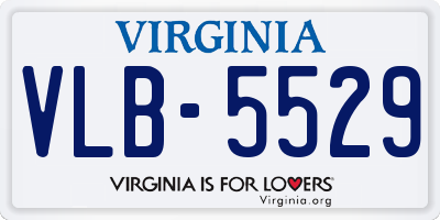 VA license plate VLB5529