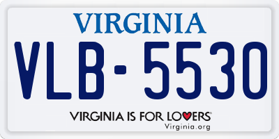 VA license plate VLB5530