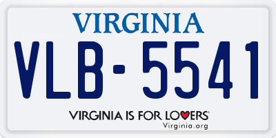 VA license plate VLB5541