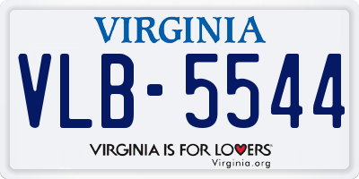 VA license plate VLB5544