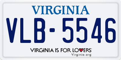 VA license plate VLB5546