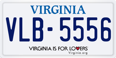 VA license plate VLB5556