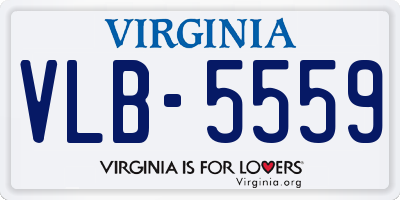 VA license plate VLB5559