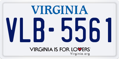 VA license plate VLB5561