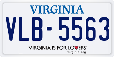 VA license plate VLB5563