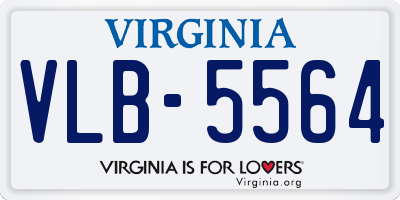 VA license plate VLB5564