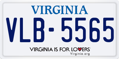 VA license plate VLB5565
