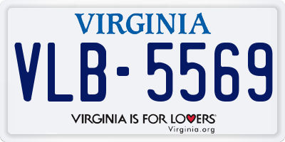VA license plate VLB5569