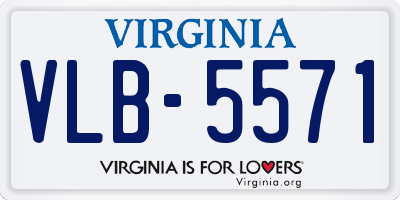 VA license plate VLB5571