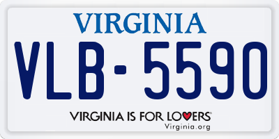 VA license plate VLB5590