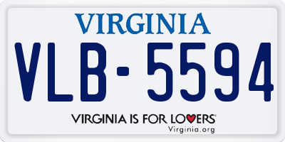 VA license plate VLB5594