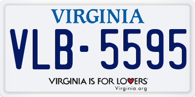 VA license plate VLB5595