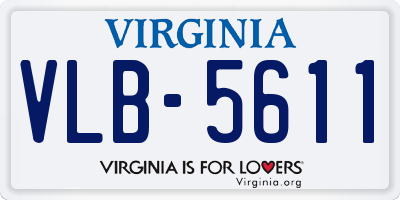 VA license plate VLB5611