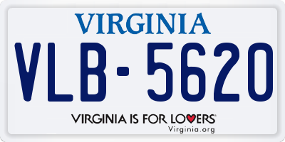 VA license plate VLB5620