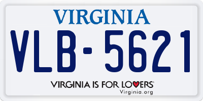 VA license plate VLB5621