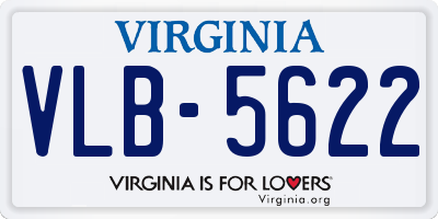 VA license plate VLB5622