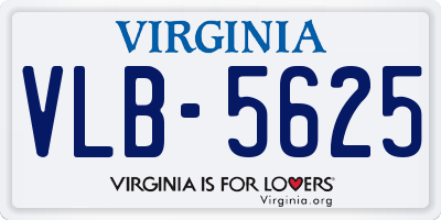 VA license plate VLB5625