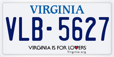 VA license plate VLB5627
