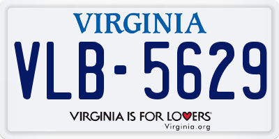 VA license plate VLB5629