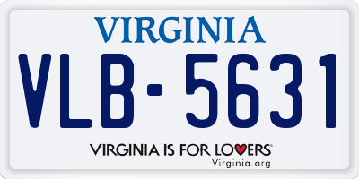 VA license plate VLB5631