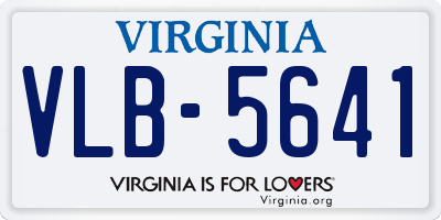 VA license plate VLB5641