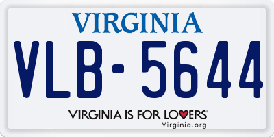 VA license plate VLB5644