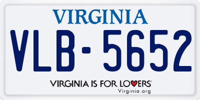 VA license plate VLB5652
