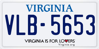 VA license plate VLB5653