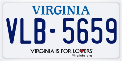 VA license plate VLB5659