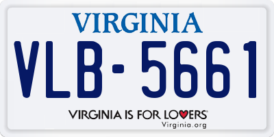 VA license plate VLB5661