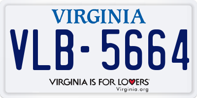 VA license plate VLB5664
