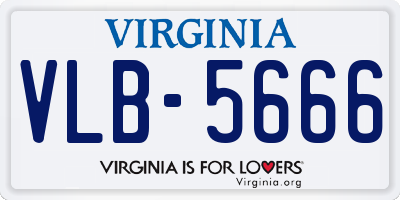 VA license plate VLB5666
