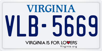 VA license plate VLB5669