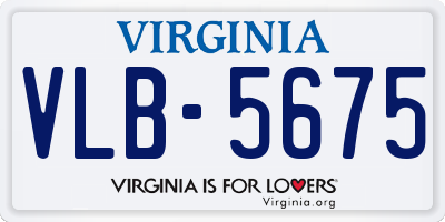 VA license plate VLB5675