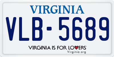 VA license plate VLB5689