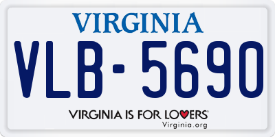 VA license plate VLB5690