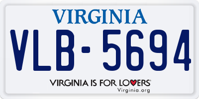 VA license plate VLB5694