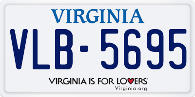 VA license plate VLB5695