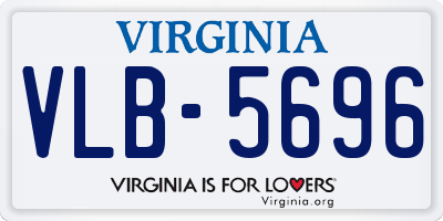 VA license plate VLB5696
