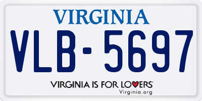 VA license plate VLB5697