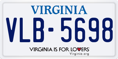 VA license plate VLB5698