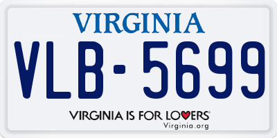 VA license plate VLB5699