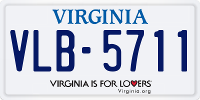 VA license plate VLB5711