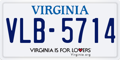 VA license plate VLB5714