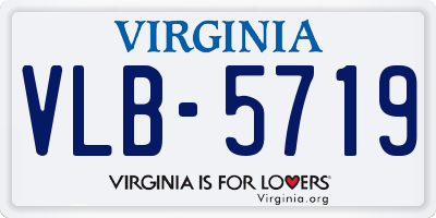 VA license plate VLB5719