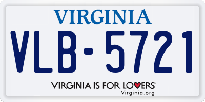 VA license plate VLB5721