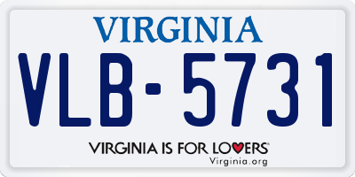VA license plate VLB5731