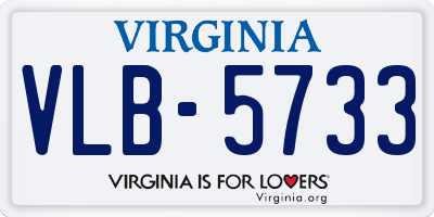 VA license plate VLB5733
