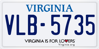 VA license plate VLB5735